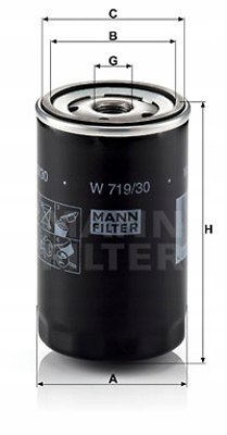 Filtr oleju MANN-FILTER W719/30
