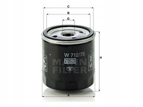 Filtr oleju MANN-FILTER W 712/75