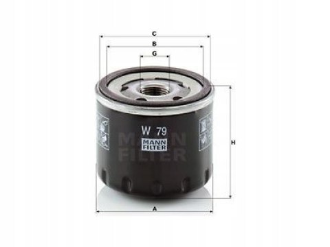Filtr oleju MANN-FILTER W 79