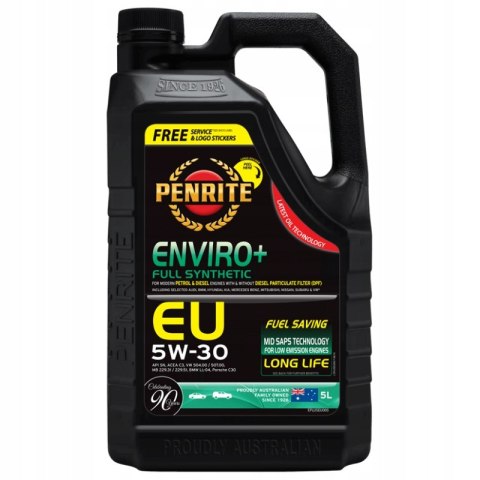 Olej syntetyczny Penrite Enviro+ EU 5w30 5L Olej syntetyczny Penrite Enviro+ EU 5w30 5L