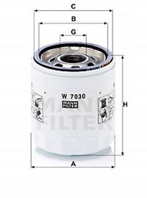 Filtr oleju Mann Filter W 7030 Filtr oleju Mann Filter W 7030