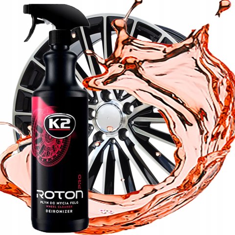 PŁYN ŚRODEK DO CZYSZCZENIA MYCIA KRAWIĄCA FELG A OPON K2 ROTON PRO 1L PŁYN ŚRODEK DO CZYSZCZENIA MYCIA KRAWIĄCA FELG A OPON K2 ROTON PRO 1L