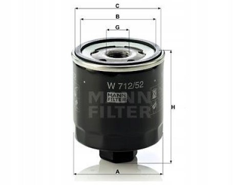Filtr oleju MANN-FILTER W 712/52