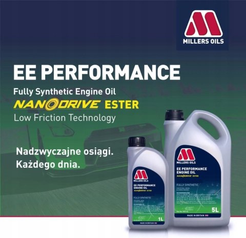 OLEJ SILNIKOWY SYNTETYCZNY MILLERS EE PERFORMANCE 0W30 ESTRY NANO A5/B5 5L