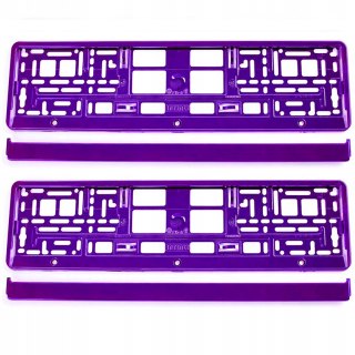 RAMKI POD TABLICE REJSTRACYJNE RAMKA REJESTRACYJNA FIOLETOWE POŁYSK UE