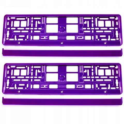 RAMKI POD TABLICE REJSTRACYJNE RAMKA REJESTRACYJNA FIOLETOWE POŁYSK UE