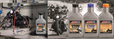 ZESTAW OLEJ SYNTYCZNY AMSOIL 20W50 V-TWIN HARLEY FILTR CHROMOWANY HDCK