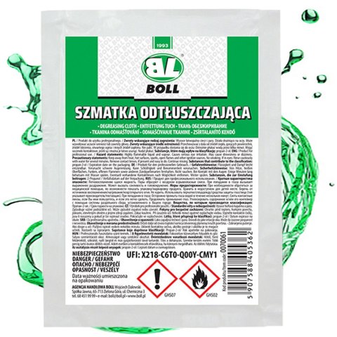 ZESTAW SZMATEK DO ODTŁUSZCZANIA SZYB I POWIERZCHNI PRZED WKLEJENIEM BOLL