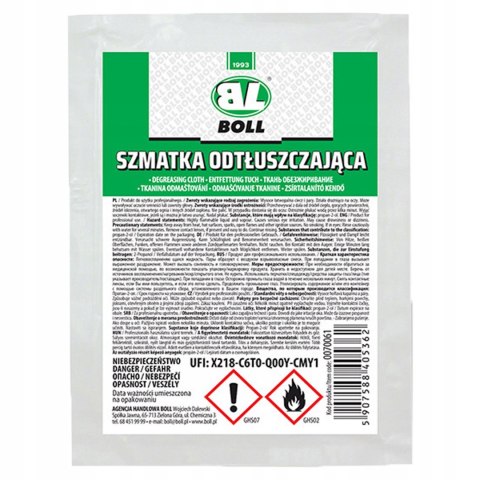 ZESTAW SZMATEK DO ODTŁUSZCZANIA SZYB I POWIERZCHNI PRZED WKLEJENIEM BOLL