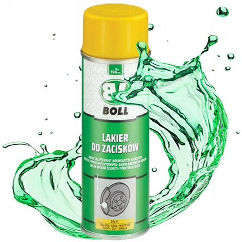 LAKIER FARBA DO MALOWANIA ZACISKÓW ODPORNY POŁYSK ŻÓŁTY BOLL 400ML