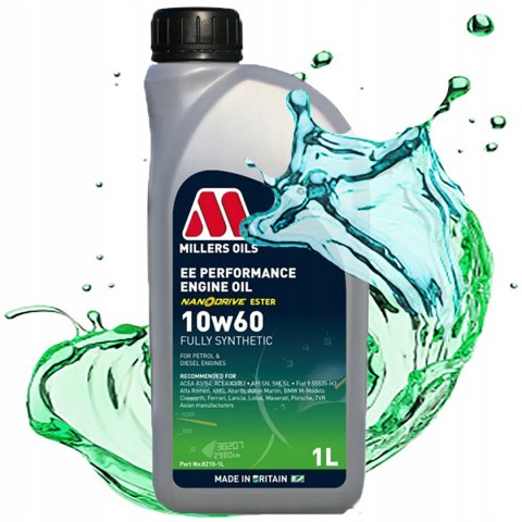 OLEJ SILNIKOWY SYNTETYCZNY MILLERS OILS EE PERFORMANCE 10W60 ESTRY NANO 1L