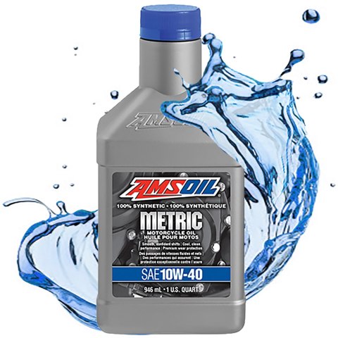 OLEJ SILNIKOWY SYNTETYCZNY MOTOCYKLOWY AMSOIL 4T METRIC 10W40 MCF 0,946L