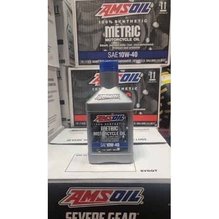 OLEJ SILNIKOWY SYNTETYCZNY MOTOCYKLOWY AMSOIL 4T METRIC 10W40 MCF 0,946L