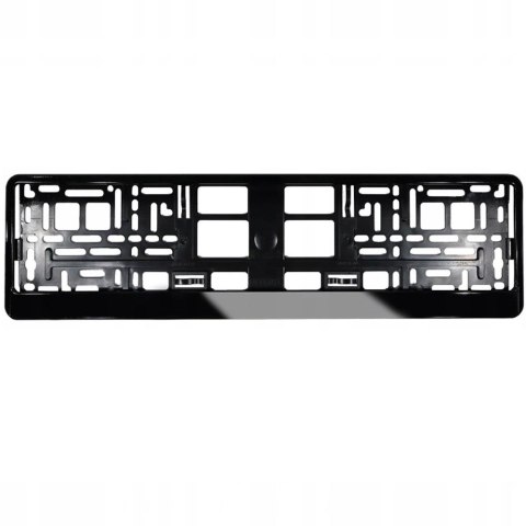 RAMKA POD TABLICE REJESTRACYJNA REJESTRACYJNE CZARNA POŁYSK 1x SZTUKA