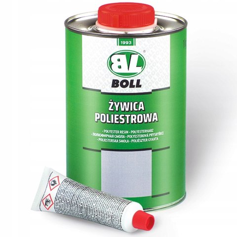 BOLL ŻYWICA POLIESTROWA 1KG WŁÓKNO SZKLANE 300GM ZESTAW NAPRAWCZY KAROSERII