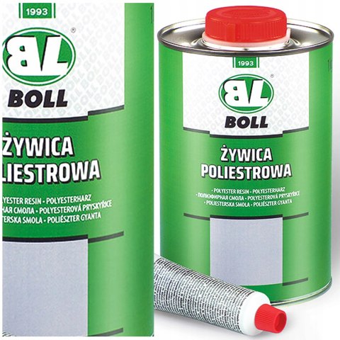 BOLL ŻYWICA POLIESTROWA 1KG WŁÓKNO SZKLANE 300GM ZESTAW NAPRAWCZY KAROSERII