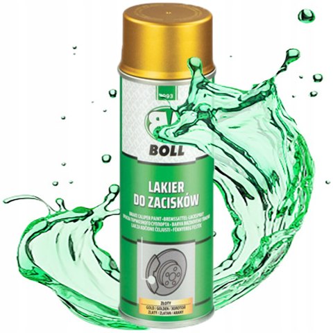 LAKIER FARBA DO MALOWANIA ZACISKÓW ODPORNY POŁYSK ZŁOTY BOLL 400ML