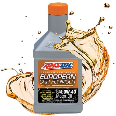 OLEJ SILNIKOWY SYNTETYCZNY AMSOIL 0W40 EUROPEAN MOTOR OIL FULL SAP EFO 0,95