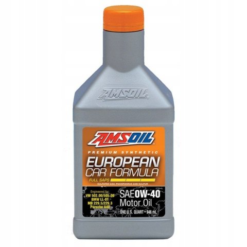 OLEJ SILNIKOWY SYNTETYCZNY AMSOIL 0W40 EUROPEAN MOTOR OIL FULL SAP EFO 0,95