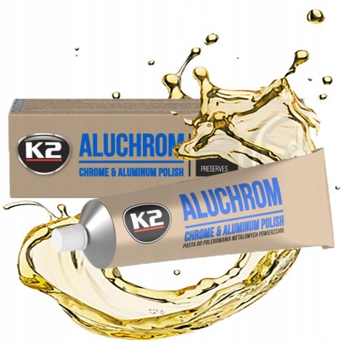 PASTA POLERSKA DO CHROMU CZYŚCI NABŁYSZCZA METEL CHROM K2 ALUCHROM