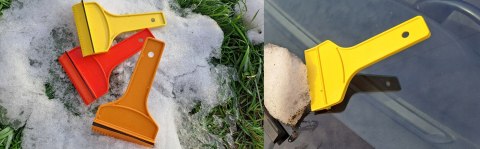 Skrobaczka samochodowa do szyb z gumką skrobak lodu